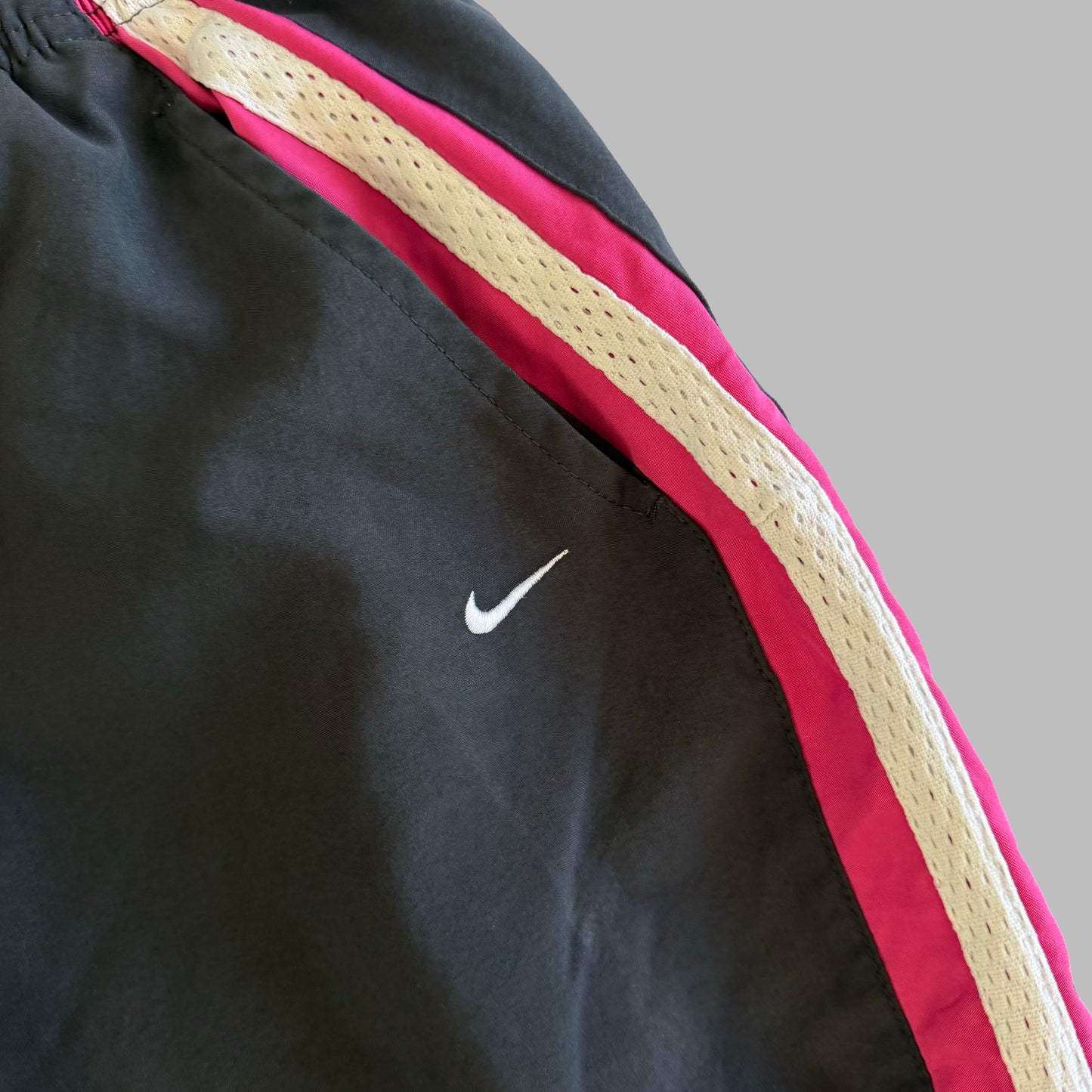 Y2K Nike Striped Baggy Track Pants - S