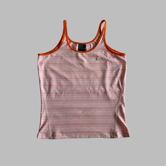Y2K Nike Striped Activewear Tank - M