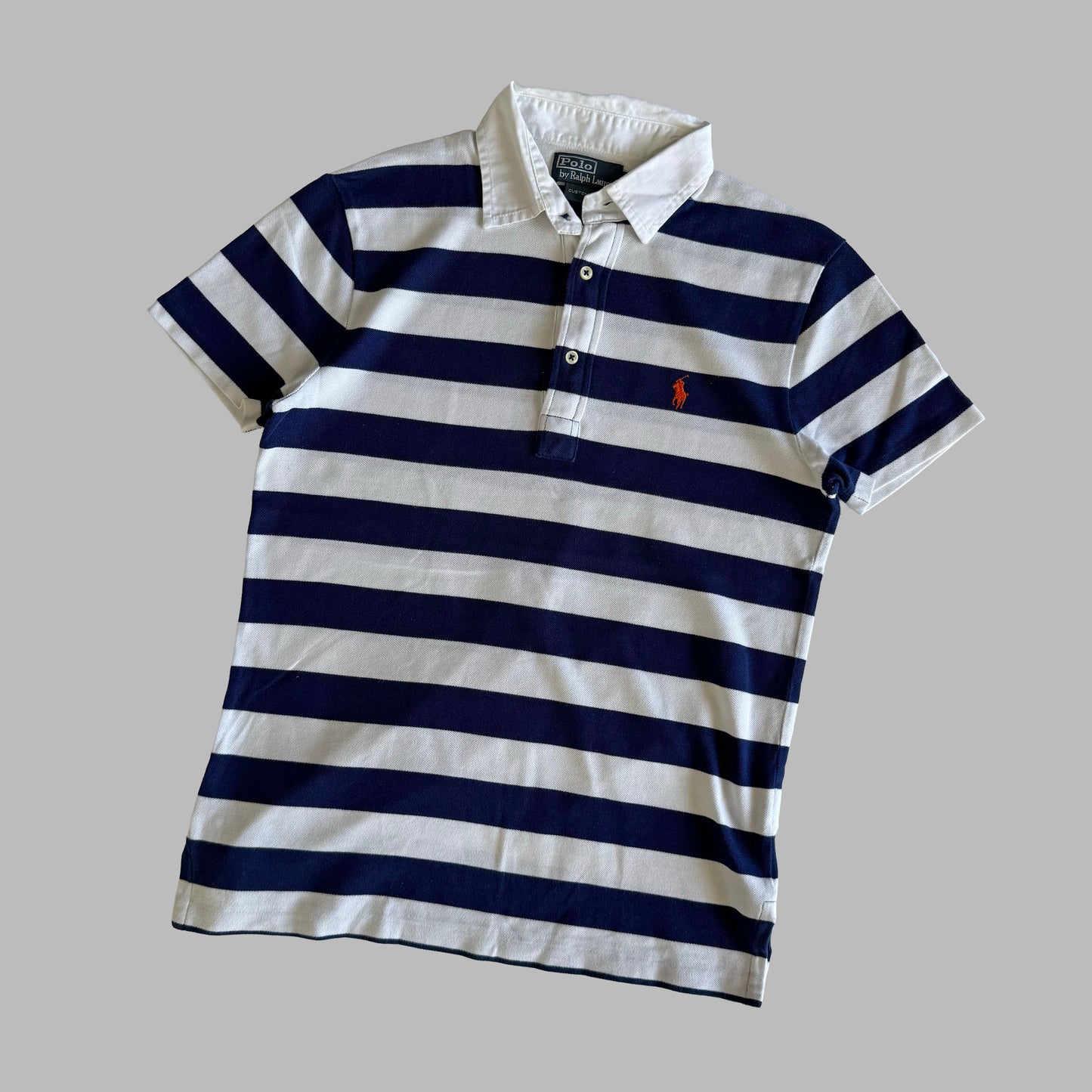 Ralph Lauren Striped Polo Shirt - Small