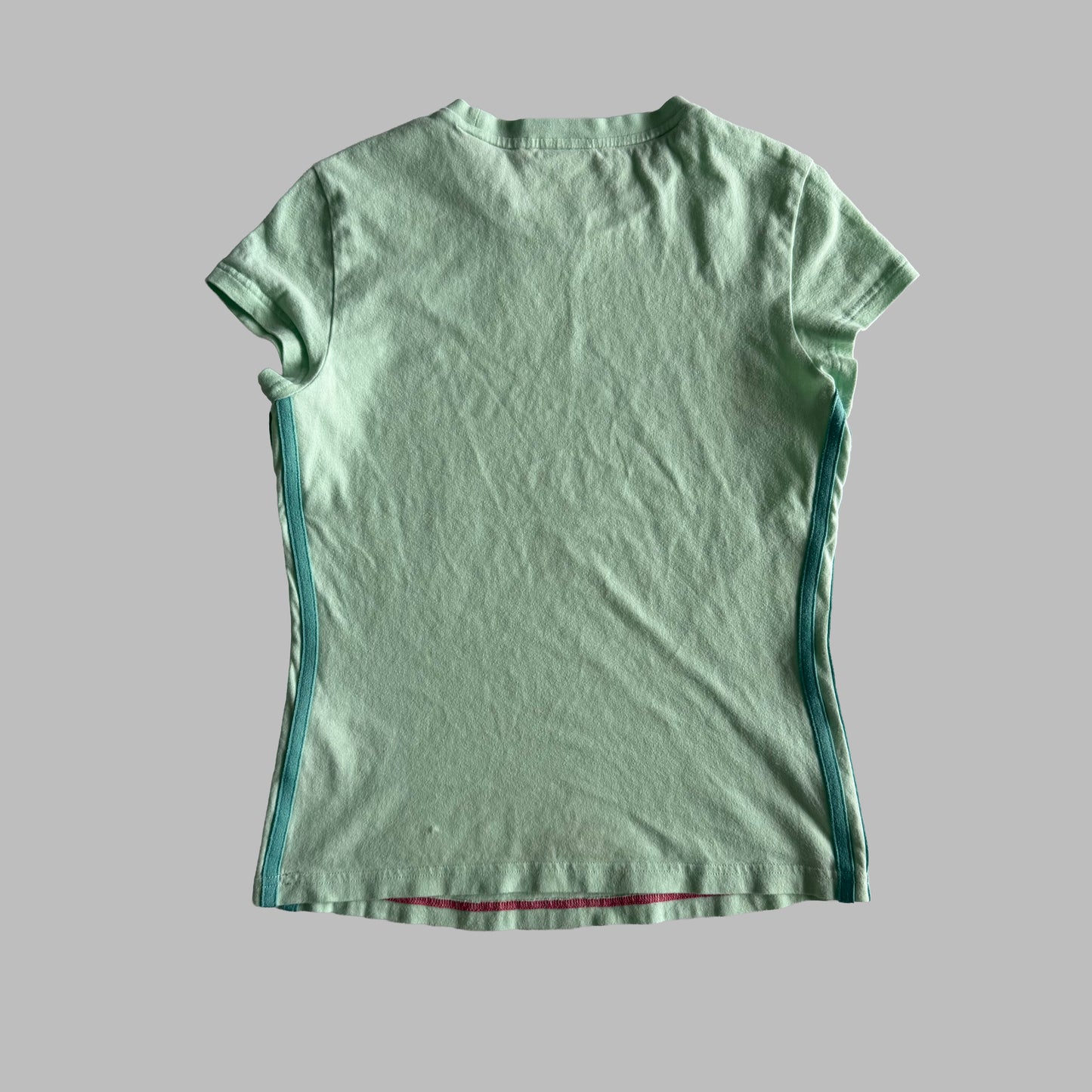 Y2K Adidas Spell Out Synched Baby Tee - S/M
