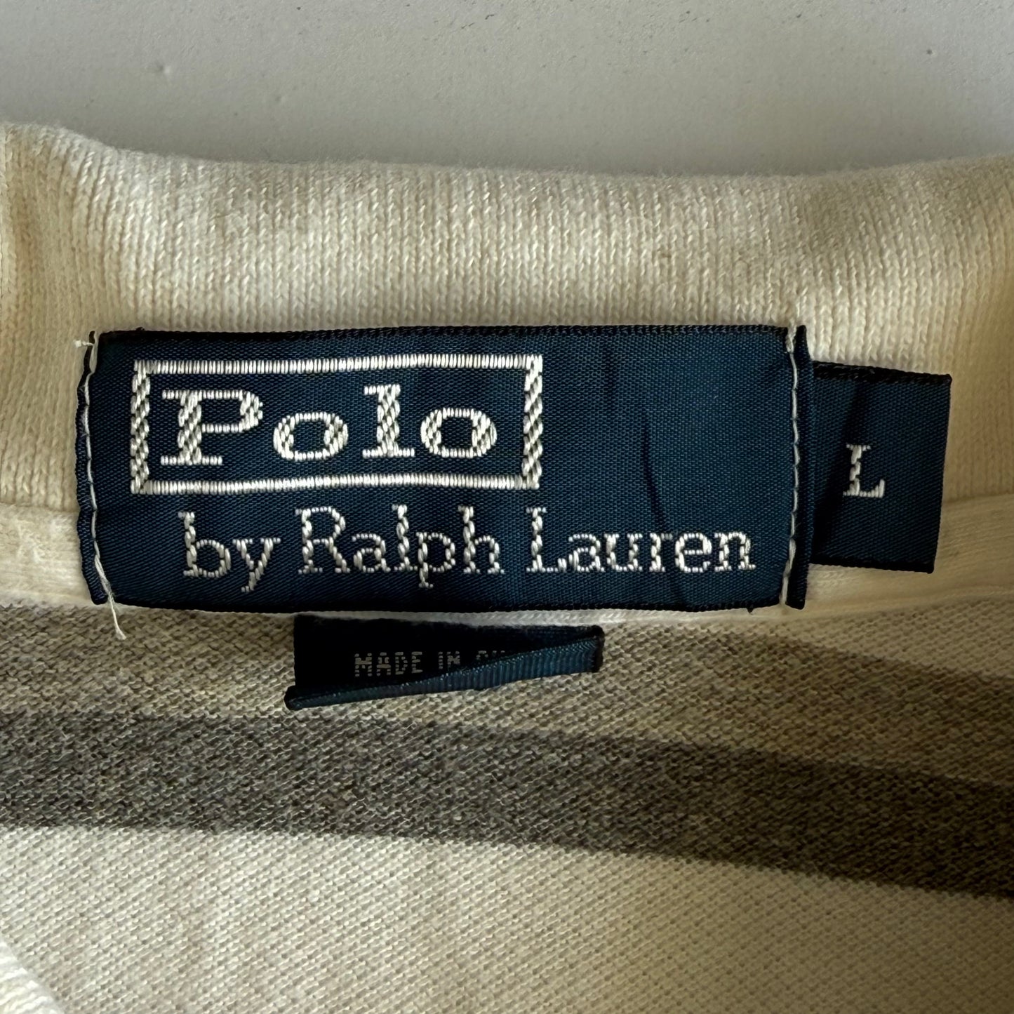 Ralph Lauren Striped Polo Shirt - Large