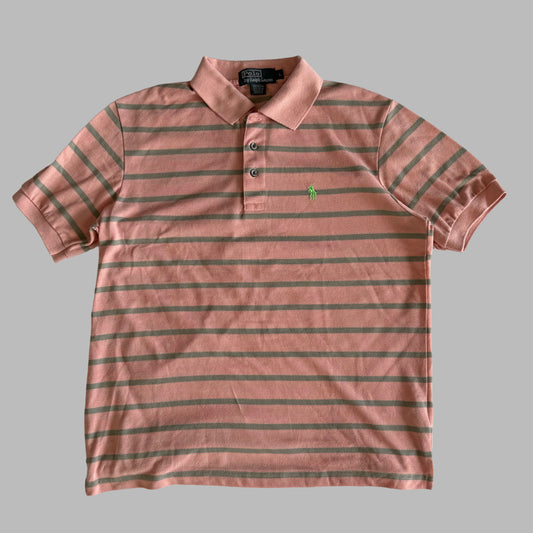 Ralph Lauren Striped Polo Shirt - Large