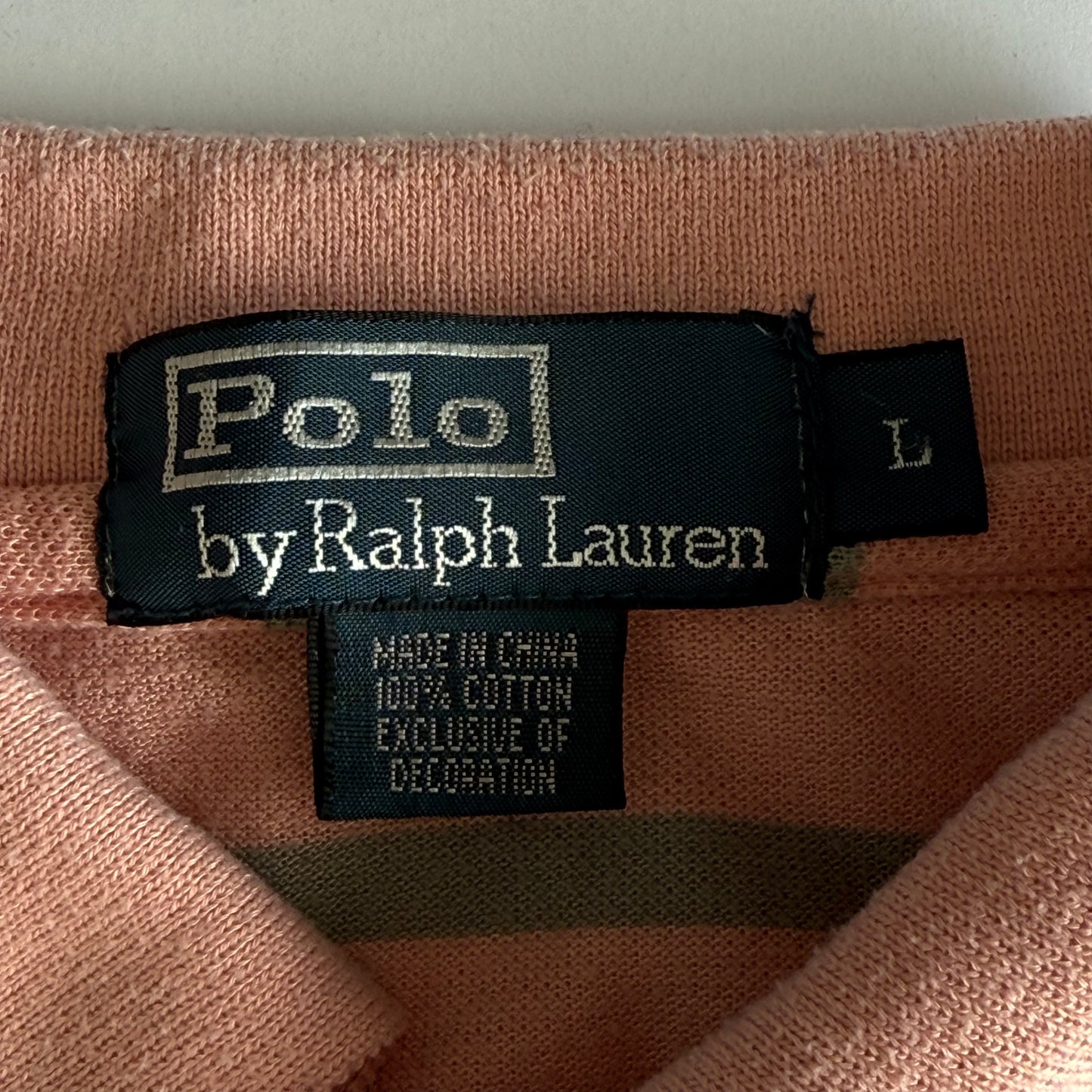 Ralph Lauren Striped Polo Shirt - Large