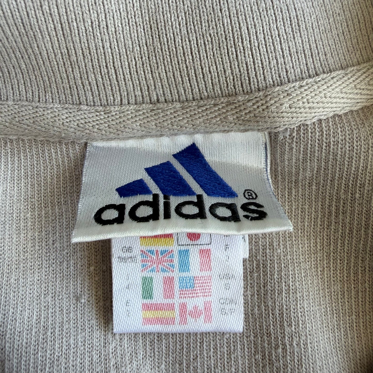 90s Adidas Ribbed T-Shirt - Large