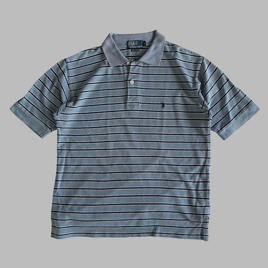 Ralph Lauren Striped Polo Shirt - Small