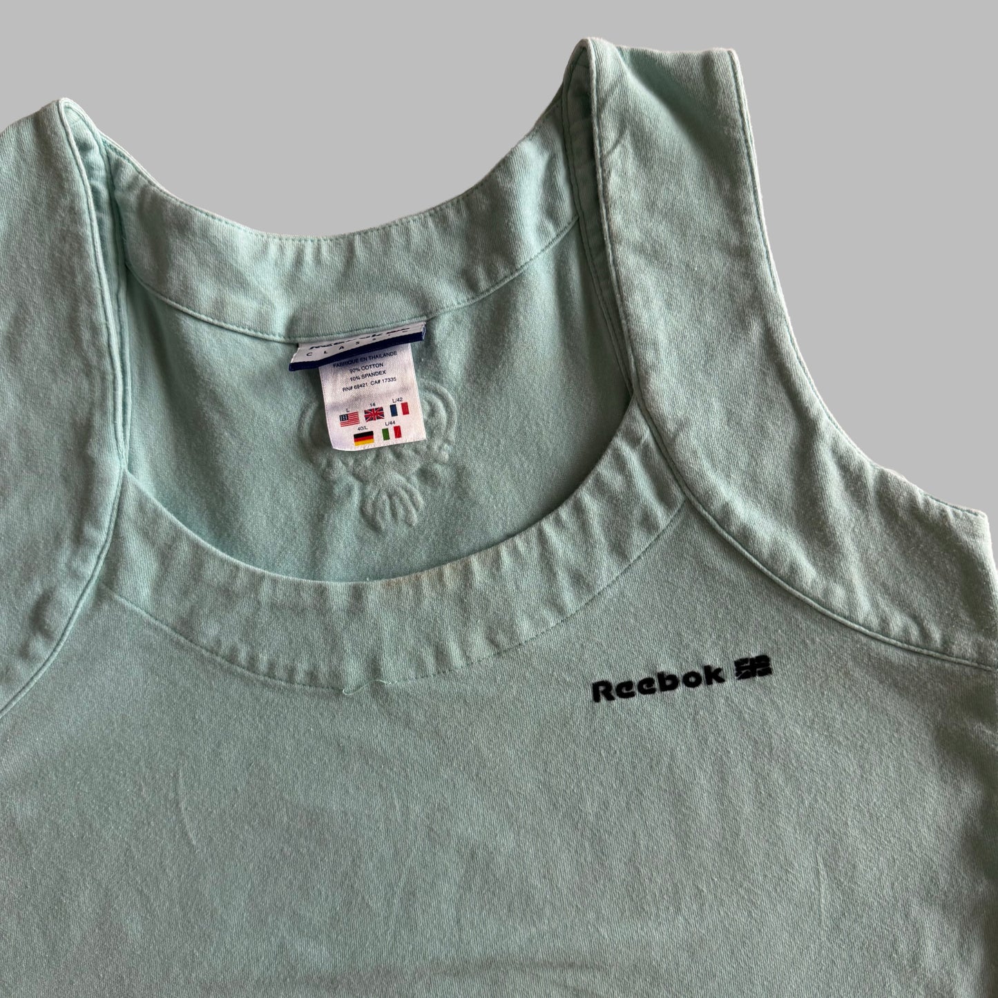 90s Reebok Spell Out Activewear Tank - L