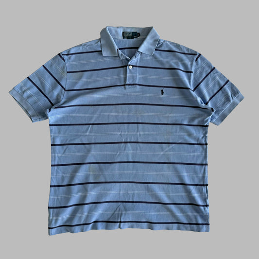 Ralph Lauren Striped Polo Shirt - Large