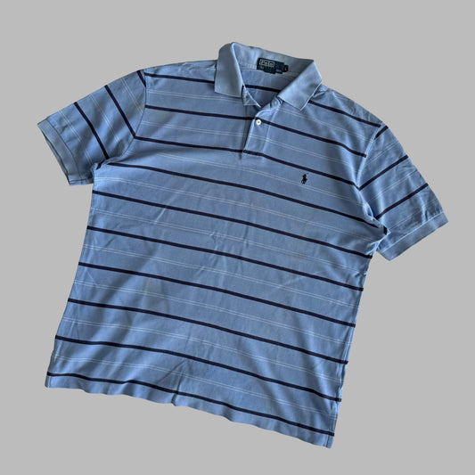 Ralph Lauren Striped Polo Shirt - Large