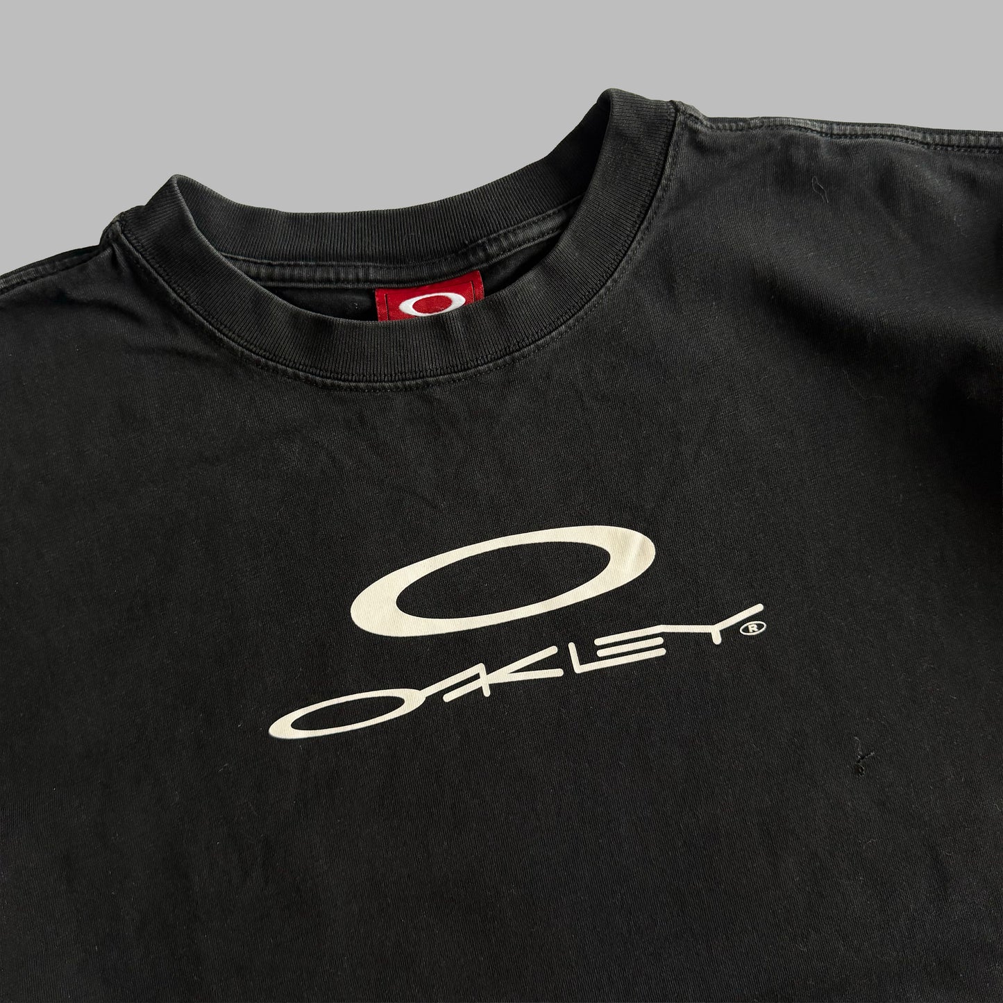 Y2K Oakley Ellipse Script T-Shirt - M