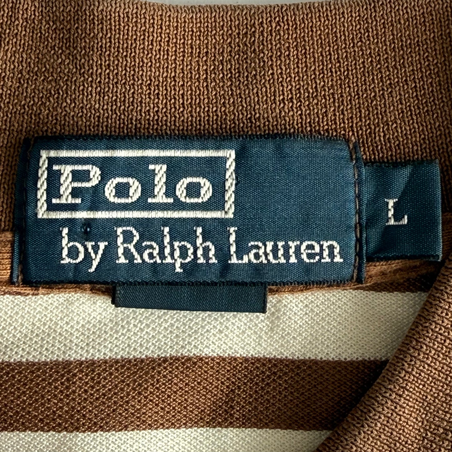 Ralph Lauren Striped Polo Shirt - Large