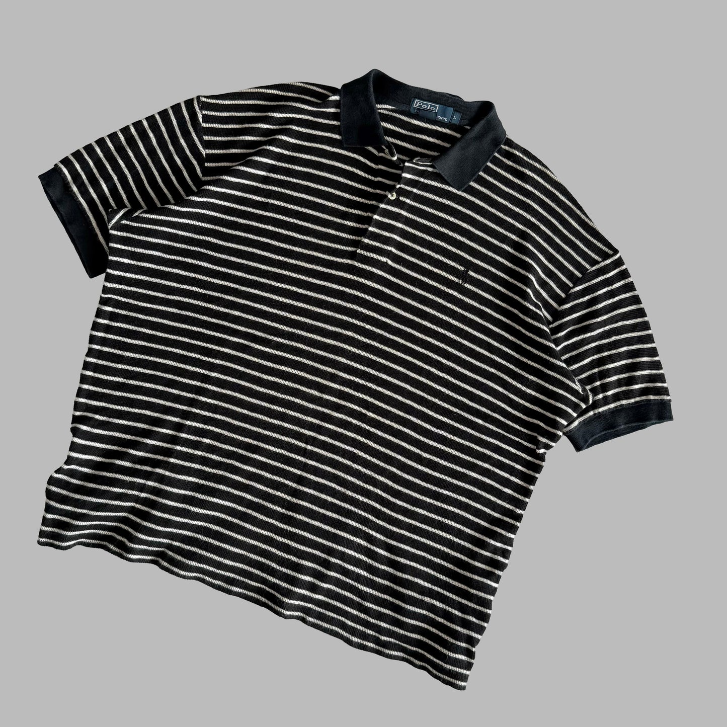 Ralph Lauren Striped Polo Shirt - Large