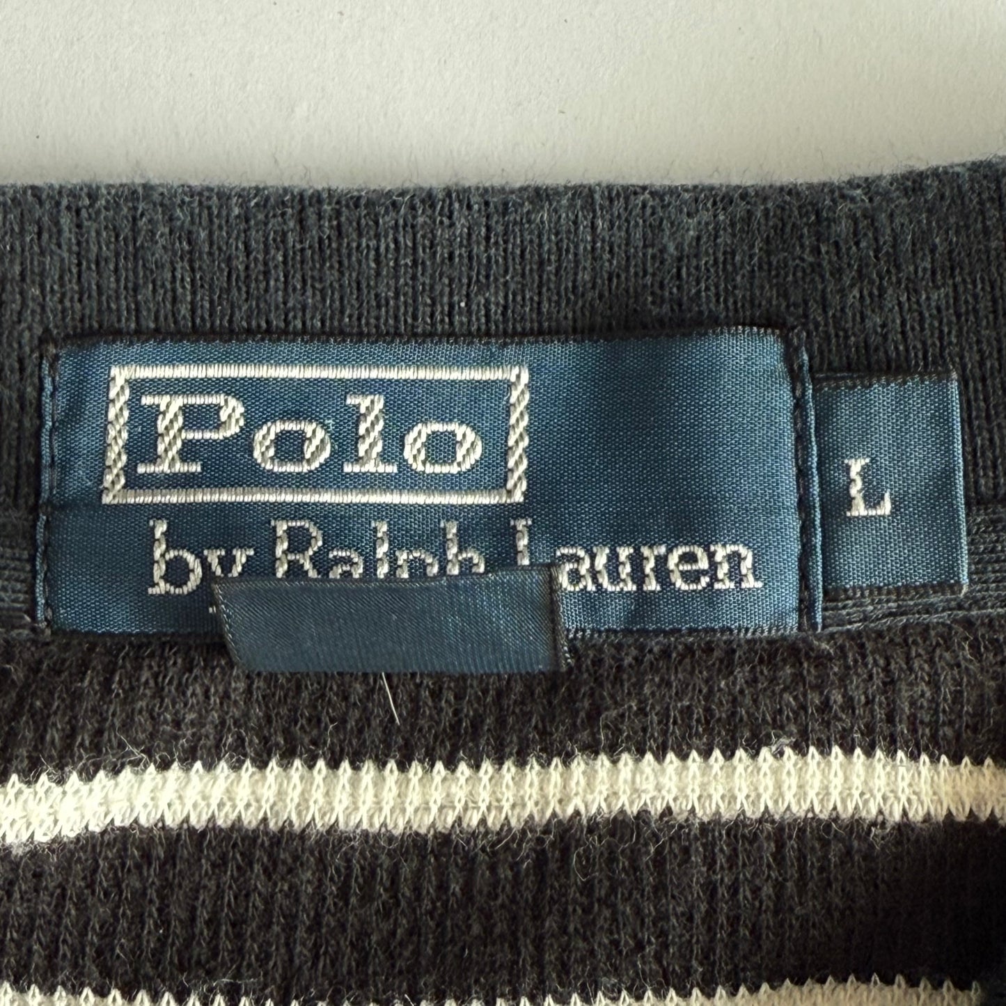 Ralph Lauren Striped Polo Shirt - Large