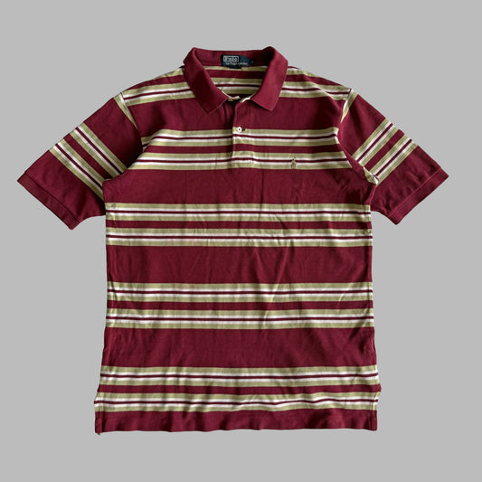 Ralph Lauren Striped Polo Shirt - Large