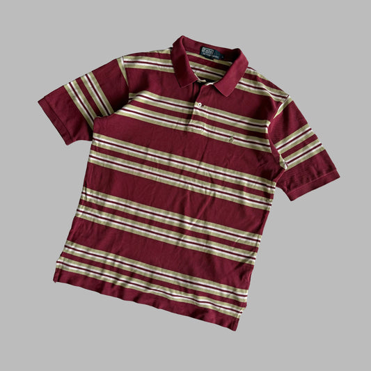 Ralph Lauren Striped Polo Shirt - Large
