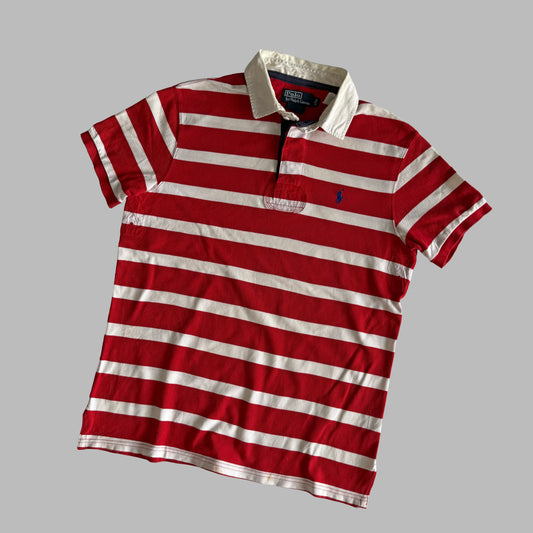 Ralph Lauren Striped Polo Shirt - Large