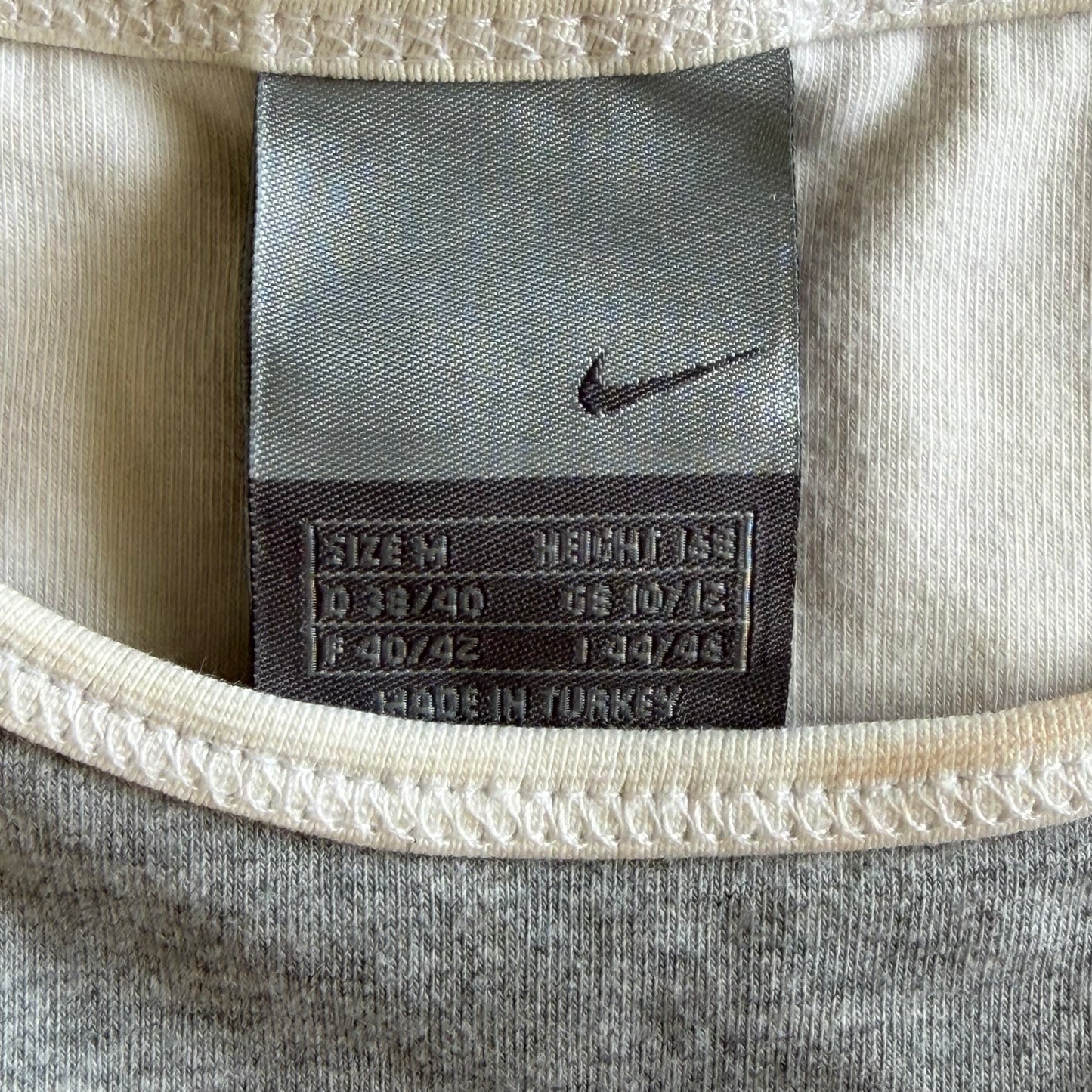 Y2K Nike Centre Swoosh Ringer Baby Tee - M