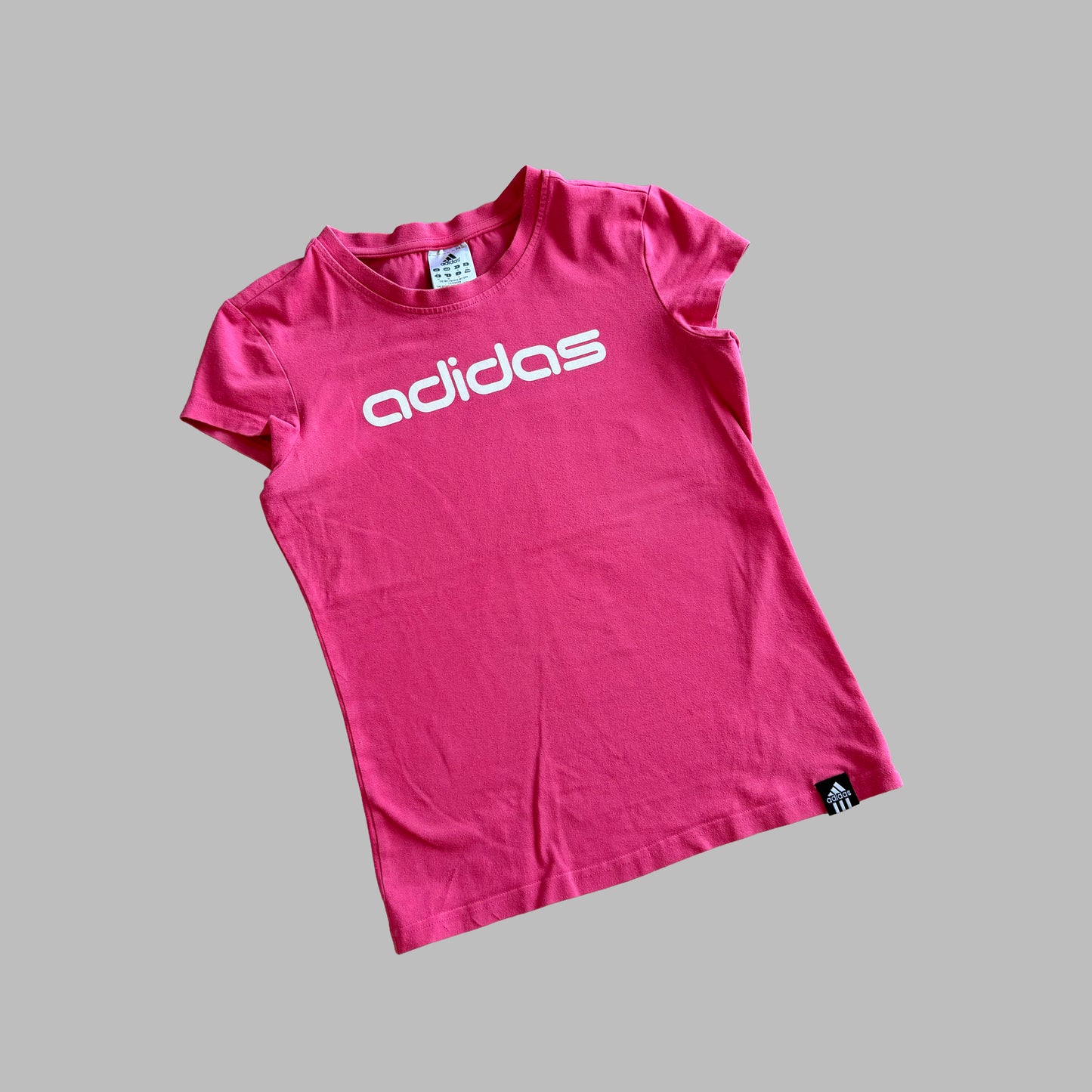 Y2K Adidas Spell Out Baby Tee - S