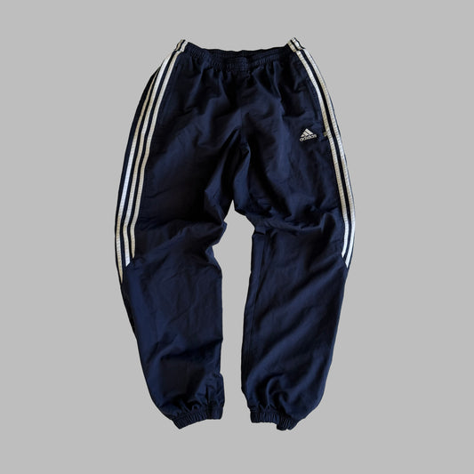 Y2K Adidas Three Stripe Parachute Track Pants - L