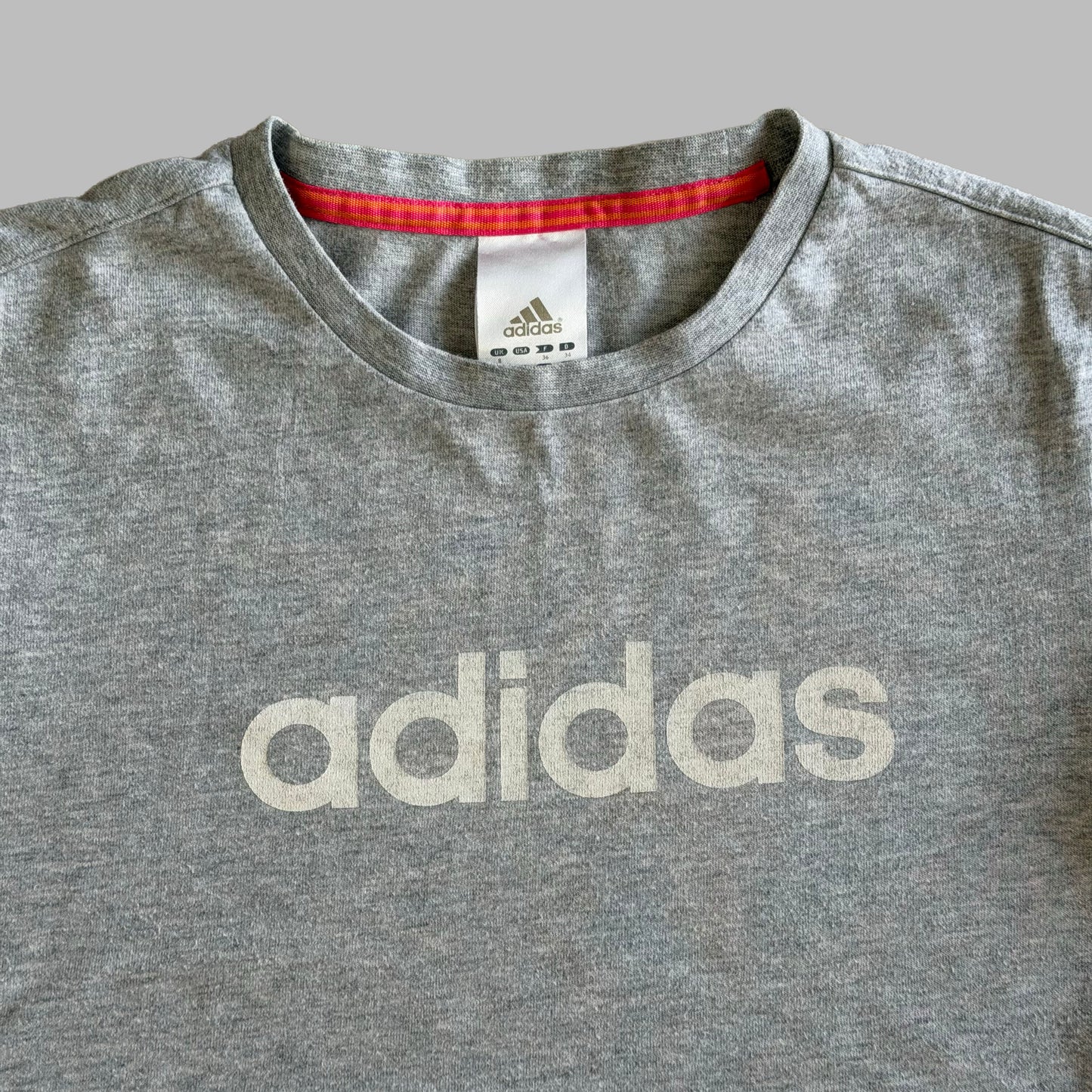 Y2K Adidas Spell Out Three Stripe Baby Tee - S