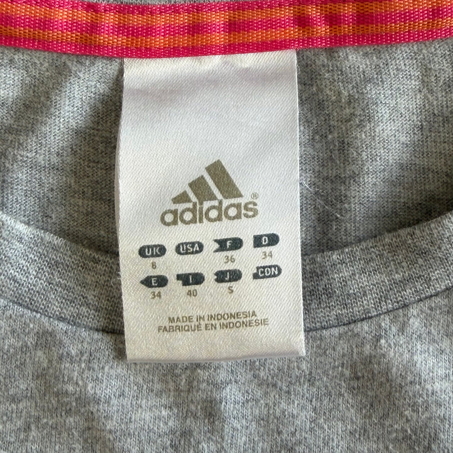 Y2K Adidas Spell Out Three Stripe Baby Tee - S