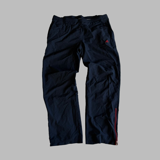 Y2K Adidas Minimal Wide Leg Track Pants - M