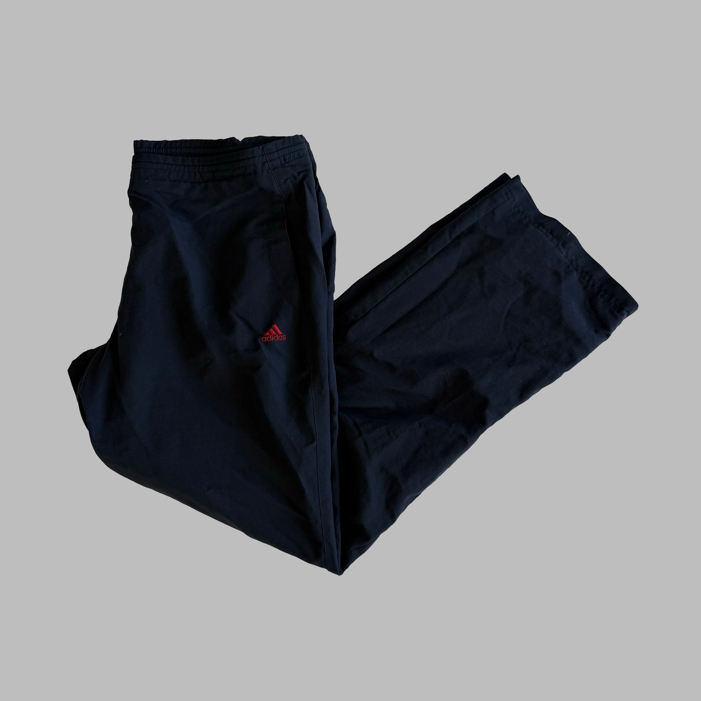 Y2K Adidas Minimal Wide Leg Track Pants - M