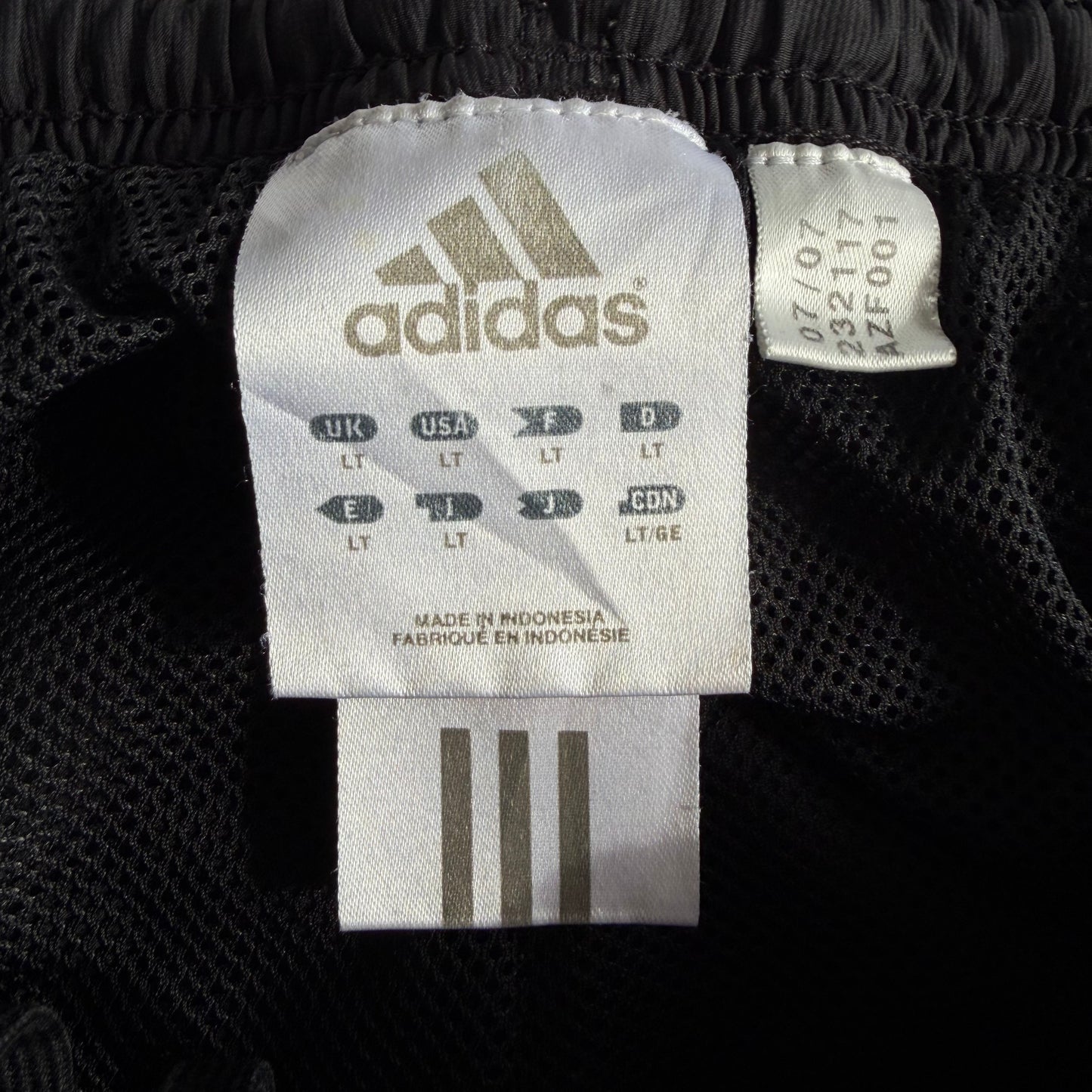 Y2K Adidas Wide Leg Three Stripe Track Pants - L