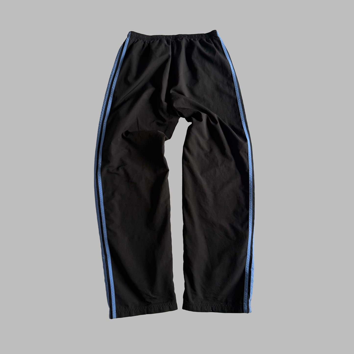 Y2K Adidas Wide Leg Three Stripe Track Pants - L