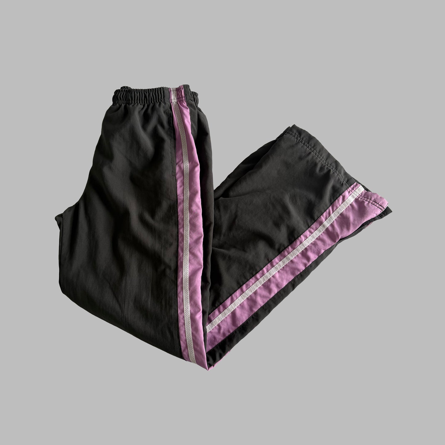 Y2K Nike Baggy Striped Track Pants - S