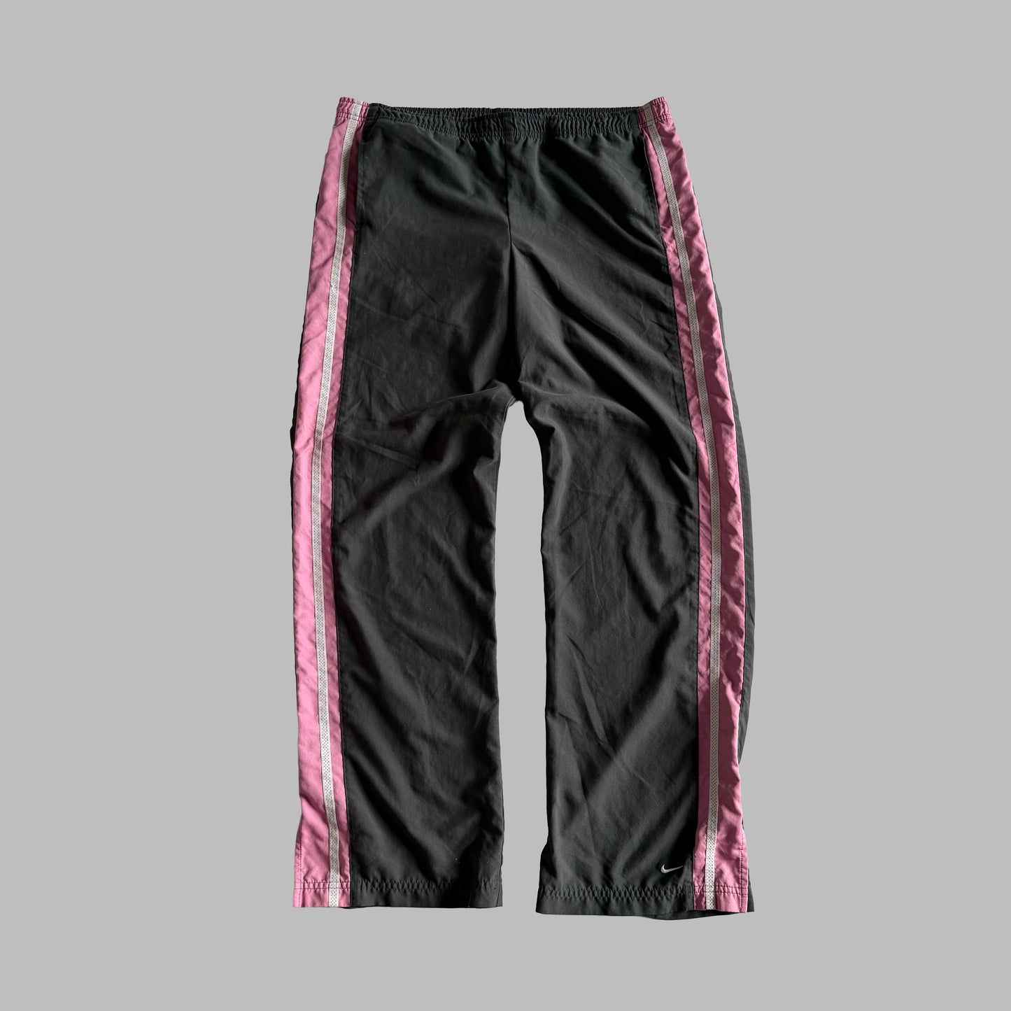 Y2K Nike Striped Relaxed Track Pants - M
