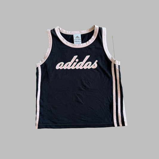 Y2K Adidas Spell Out Fitted Tank - XS/S