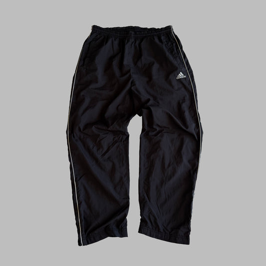 Y2K Adidas Striped Wide Leg Track Pants - L