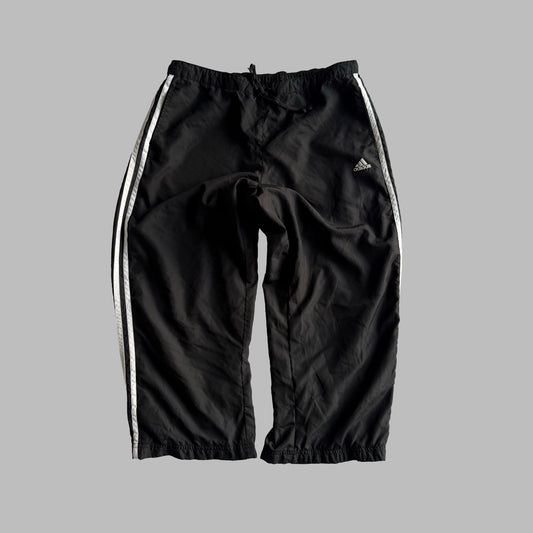 Y2K Adidas Striped Three Quarter Track Pants - M