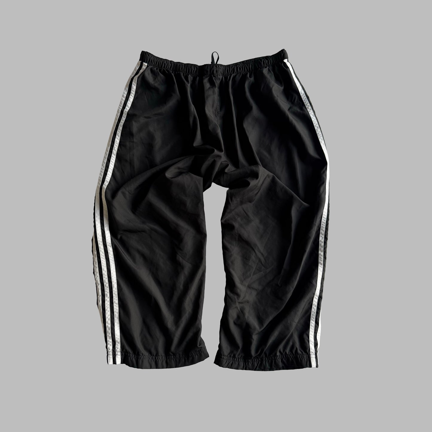 Y2K Adidas Striped Three Quarter Track Pants - M