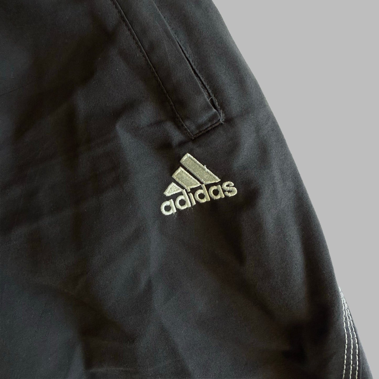 Y2K Adidas Embroidered Baggy Track Pants - L