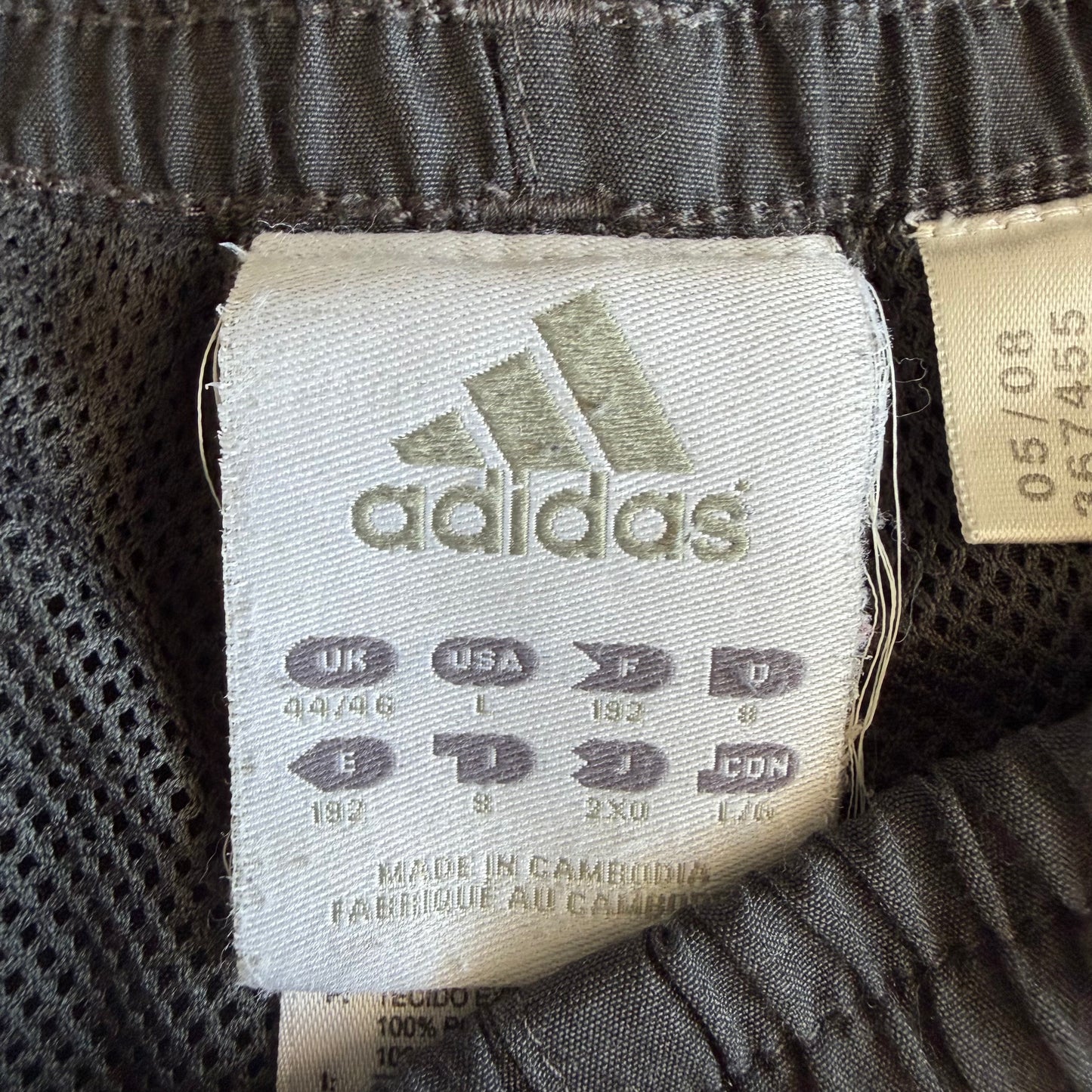 Y2K Adidas Embroidered Baggy Track Pants - L
