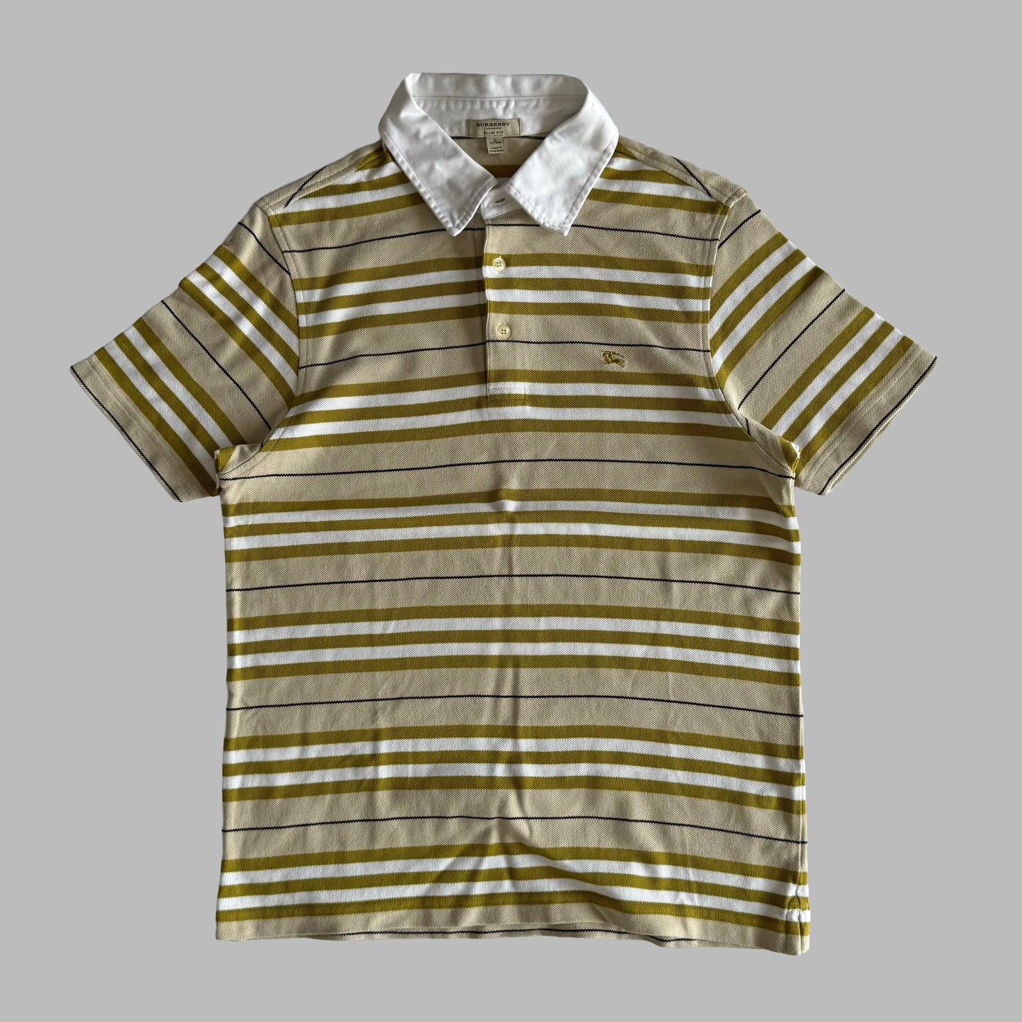 Burberry Striped Polo Shirt - Large
