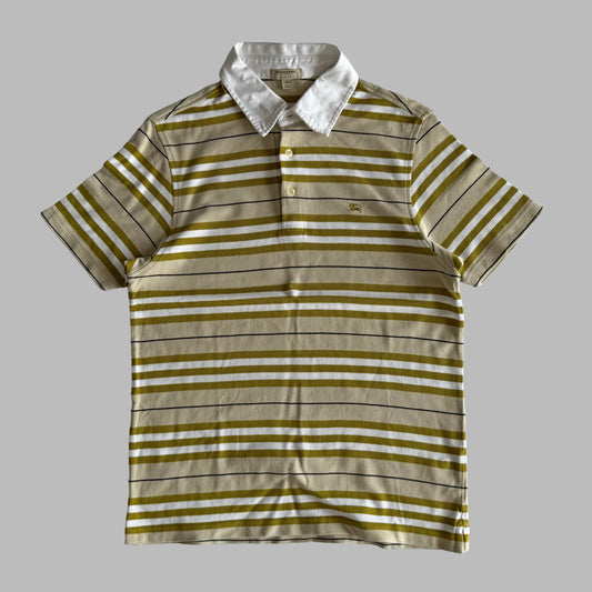 Burberry Striped Polo Shirt - Large
