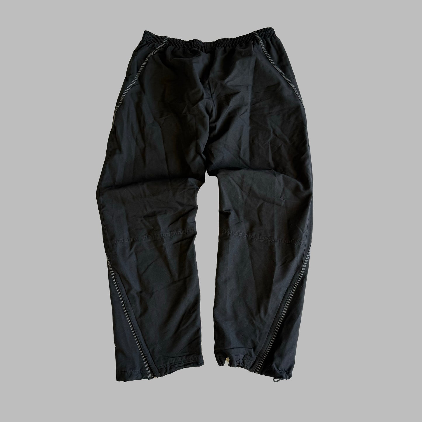 Y2K Adidas Embroidered Baggy Track Pants - L