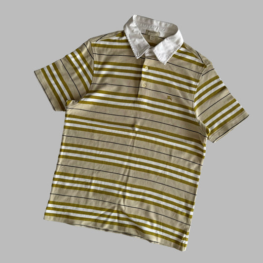 Burberry Striped Polo Shirt - Large