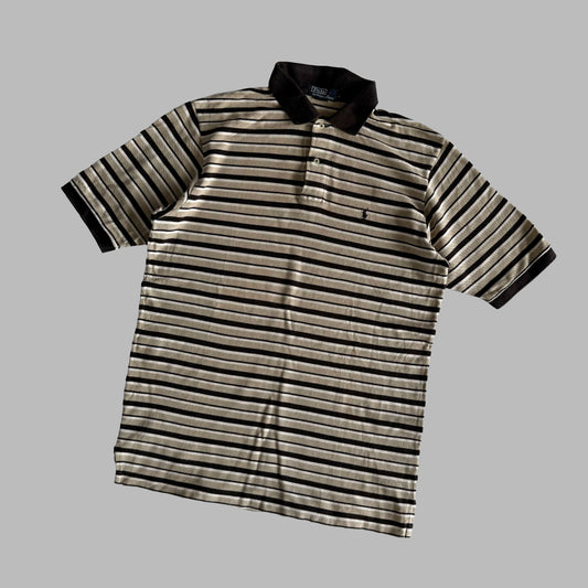 Ralph Lauren Striped Polo Shirt - Large
