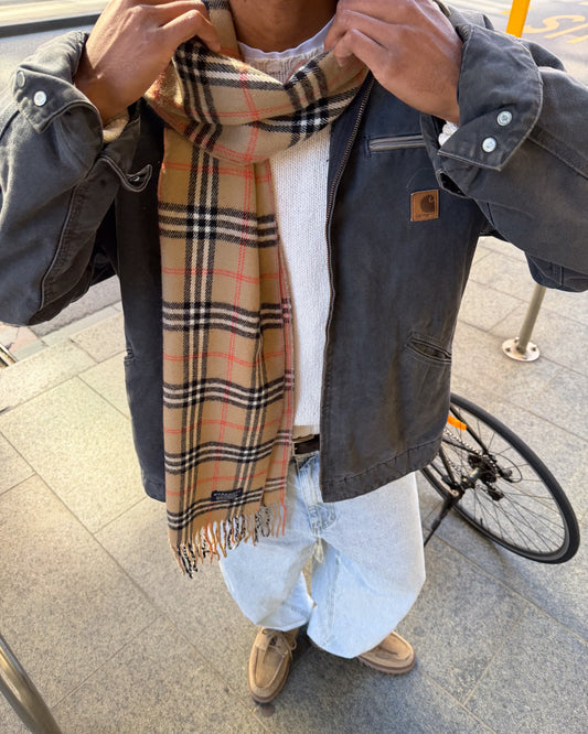 90s Burberry Cashmere Nova Check Scarf