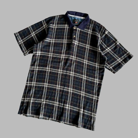 Ralph Lauren Chaps Tartan Polo Shirt - Large