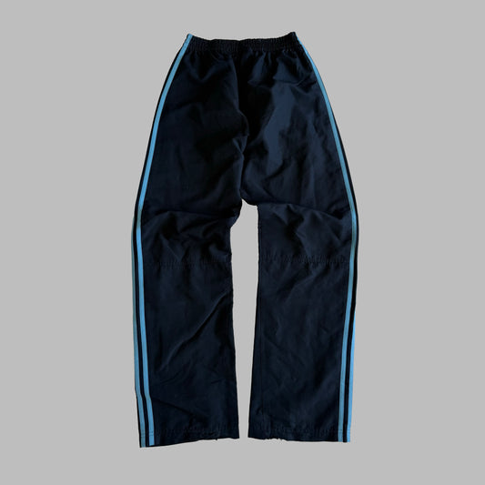 Y2K Adidas Three Stripe Wide Leg Track Pants - S