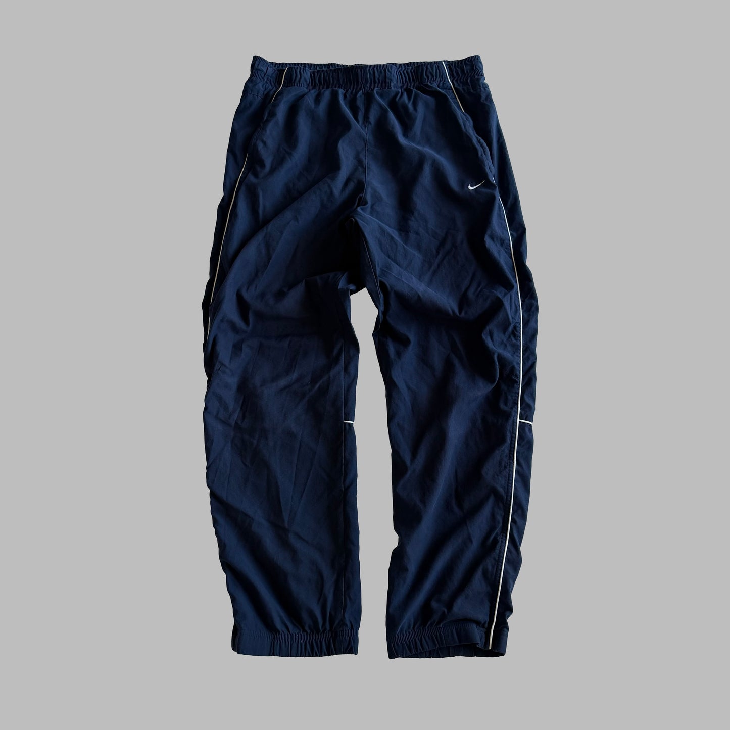 Y2K Nike Striped Baggy Track Pants - M