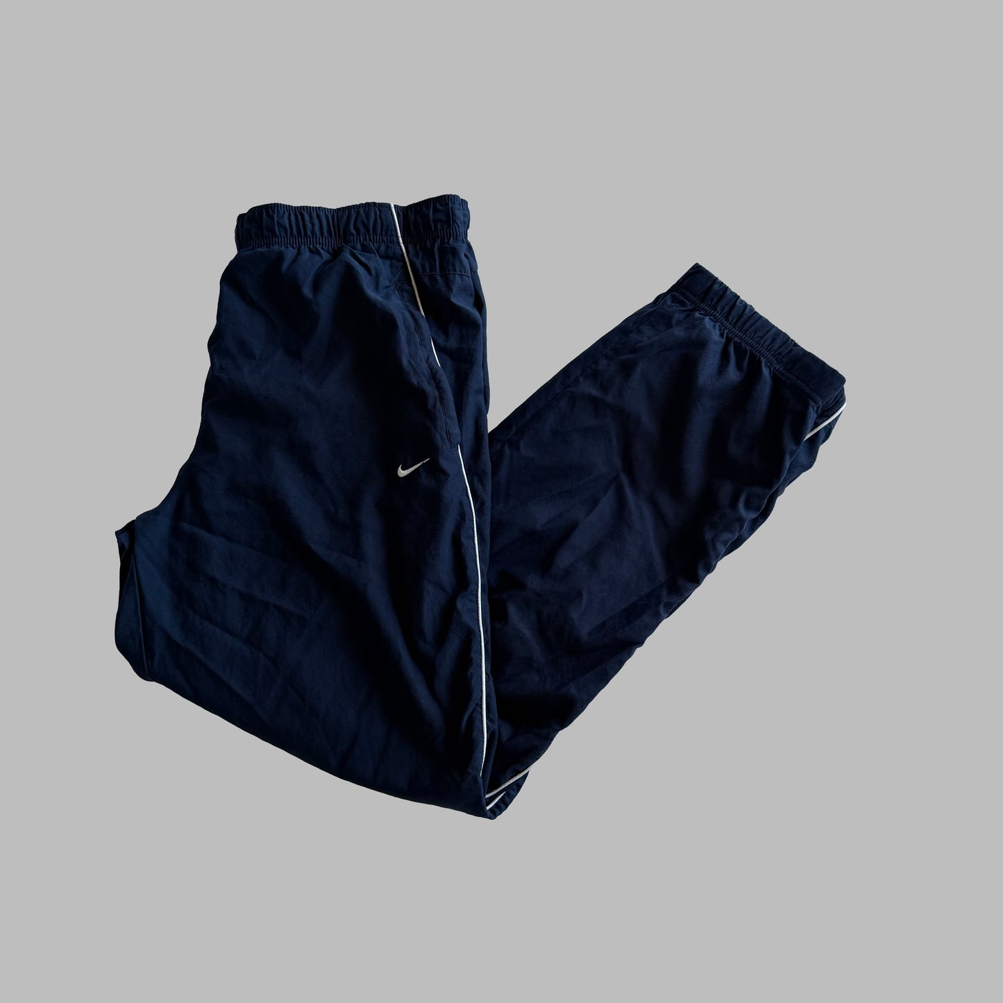 Y2K Nike Striped Baggy Track Pants - M