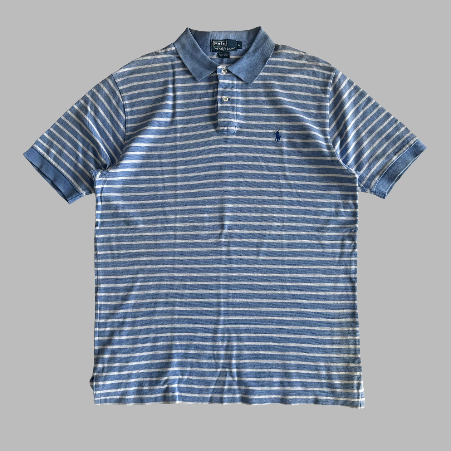 Ralph Lauren Striped Polo Shirt - Large