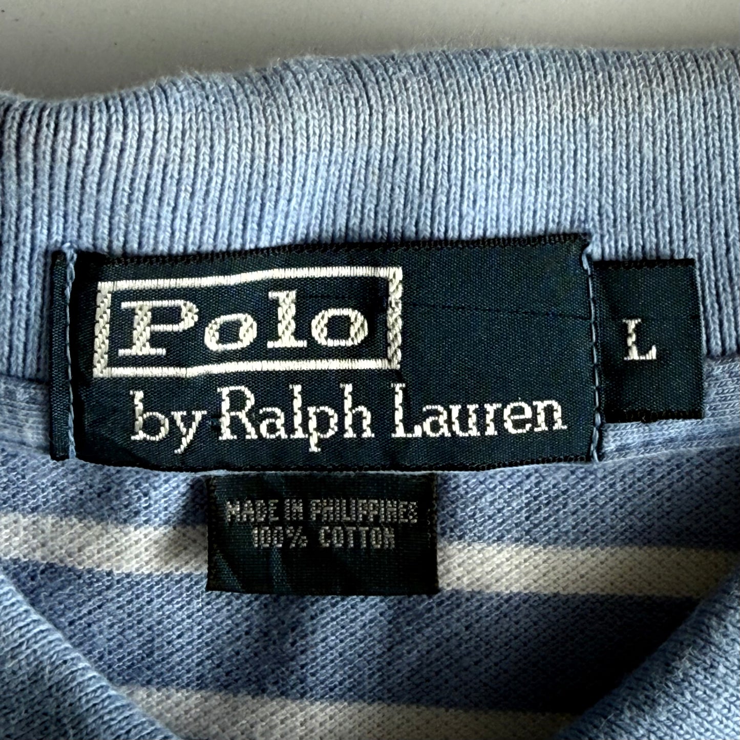 Ralph Lauren Striped Polo Shirt - Large