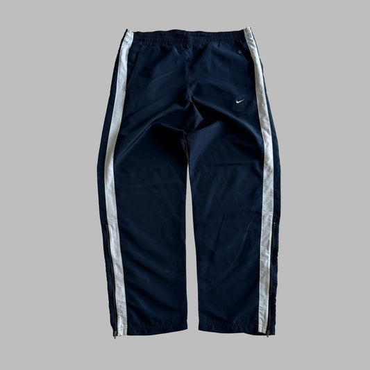Y2K Nike Wide Leg Striped Track Pants - M