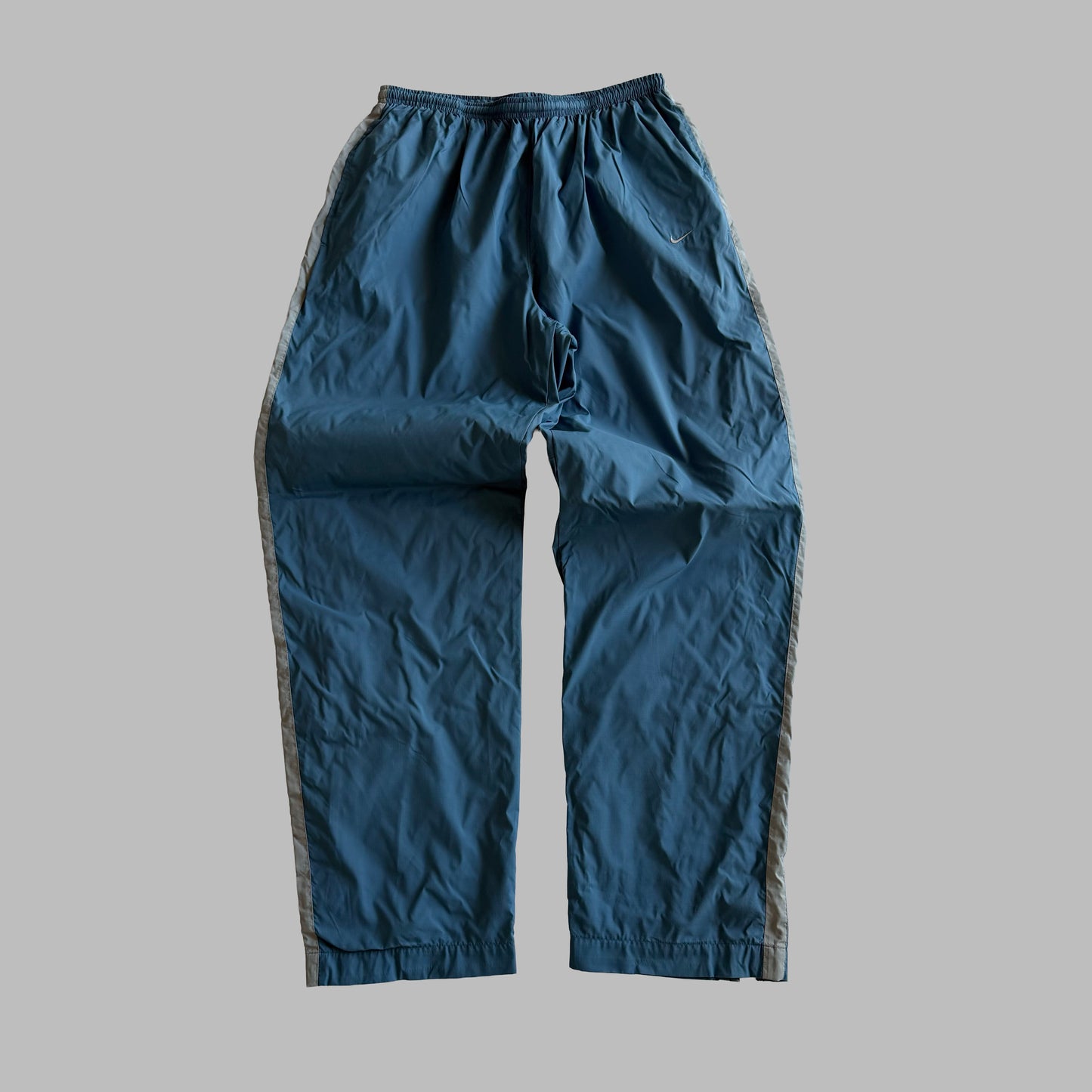 Y2K Nike Wide Leg Striped Track Pants - M